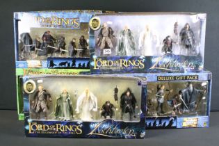 Collection of five boxed Toy Biz The Lord Of The Rings The Fellowship Of The Ring figure sets to