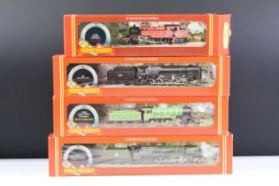 Four boxed Hornby OO gauge locomotives to include R262 BR Coronation Class Duchess of Atholl, R264