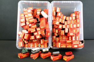 Around 120 boxed Triang / Hornby OO gauge items of rolling stock to include R111 Hopper Car, R242