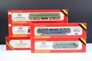 Five boxed Hornby OO gauge locomotives to include R352 BR Class 52 Western Diesel, R751 BR Co Co