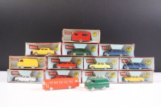 12 Boxed Minix OO gauge plastic models to include RC9 Simca 1804, RC8 Vauxhall Viva, R04 Triumph