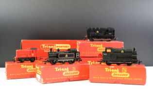 Seven boxed Triang / Hornby OO gauge locomotives to include 2 x R251 0-4-0 Class 3F Tender Loco