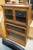 Wernicke type Mahogany Bookcase of three sections, 132cm high x 86cm wide