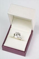 Silver and CZ Ring, 10ct's approx.