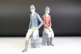 Two Lladro equestrian porcelain figures to include 5329 Equestrian Gentleman and 5328 Equestrian