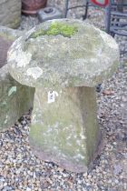 Stone staddle stone, approx 75cm high
