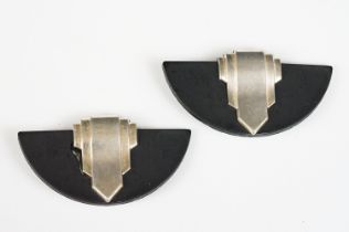 Pair of Danish Art Deco style Earrings marked Buch Deichmann, Denmark, 6cm wide