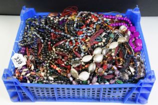 A large collection of mainly contemporary costume jewellery to include a large quantity of beaded