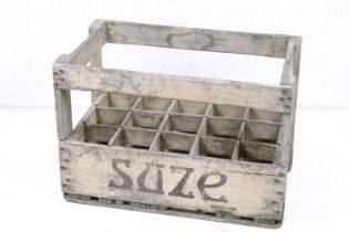 Vintage French Wooden Advertising ' Suze ' Fifteen Bottle Crate, 39cm high x 57cm wide