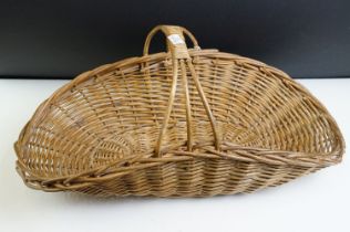 Wicker Trug or Basket with handle, 58cm long