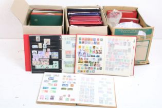 Collection of world stamps including an album featuring Victorian and later GB stamps including