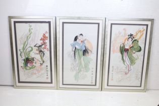 Chinese School, three paintings depicting Chinese figures, comprising: Shao Si Ming, watercolour,