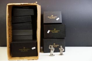 A collection of Royal Hampshire Art Foundry pewter figures within original boxes.