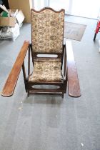 Late 19th / Early 20th century Hardwood Folding Campaign or Plantation style Chair with