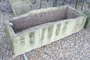 Very large stone trough of rectangular form, approx 150cm wide