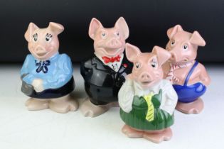 Four Wade NatWest piggy banks to include Annabel, Lady Hilary, Maxwell & Sir Nathaniel