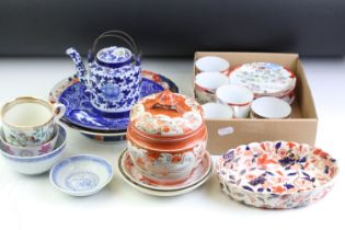 Collection of Oriental Ceramics to include blue and white, Imari, Japanese tea wares etc.