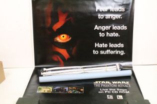 Four Star Wars advertising posters / banners to include a very large McDonald's Star Wars 'The Clone