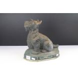 Cast iron doorstop modelled as a Scottish Terrier dog, measures approx 29cm tall
