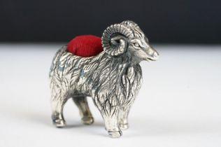 Silver Ram Pincushion