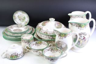 Copeland Spode ' Spode's Byron ' tea & dinner ware to include tureens, jugs, lunch plates, soup