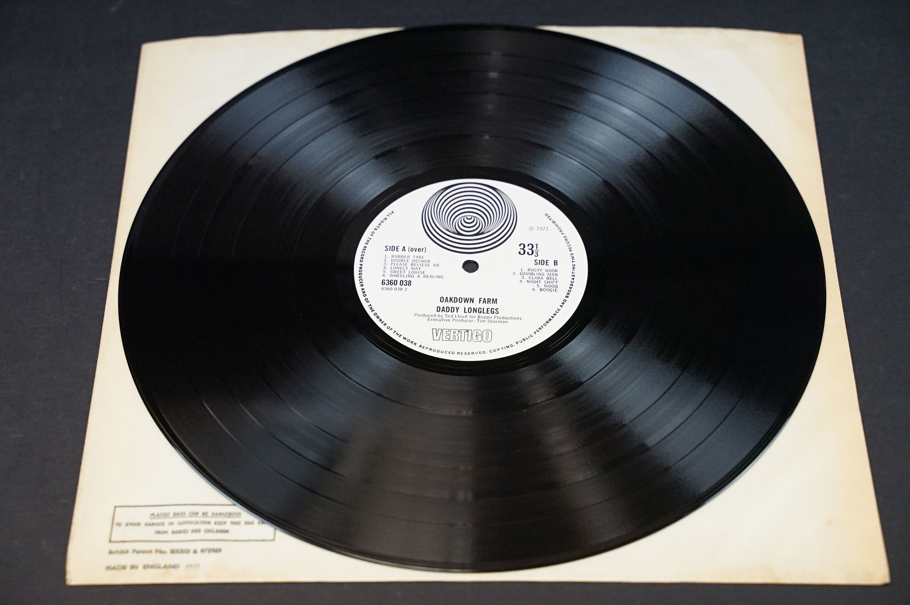 Vinyl - Daddy Longlegs – Oakdown Farm, original UK 1971 1st pressing, large vertigo swirl, with - Image 6 of 7