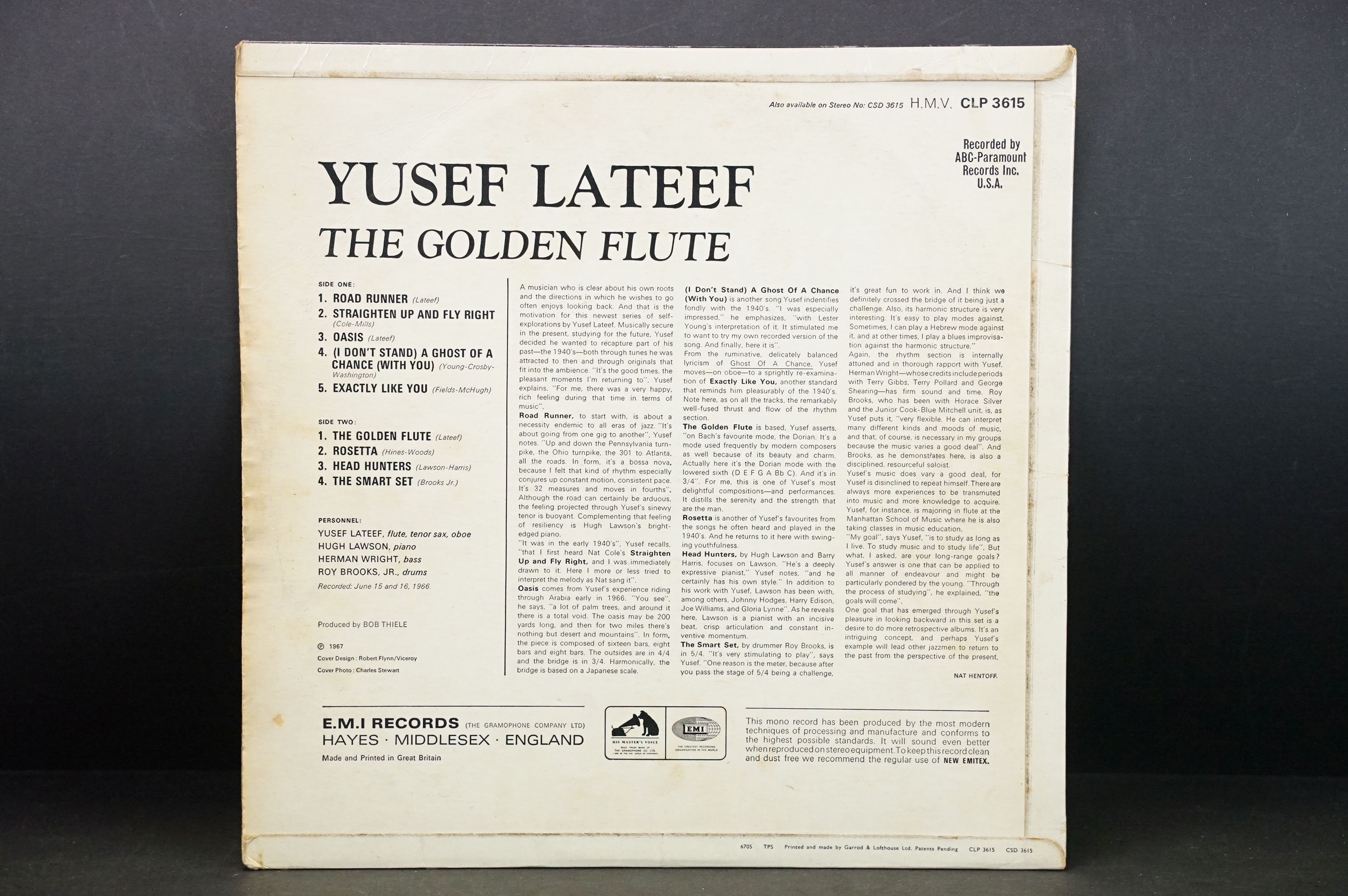 Vinyl - Jazz - 4 original UK pressing Jazz albums to include: Yusef Lateef – The Golden Flute (UK - Image 5 of 17