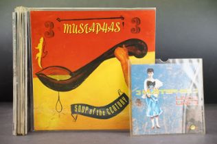 Vinyl / Autographs - 6 LPs by 3 Mustaphas 3 and 4 x 12” and one 7” single. One album is fully signed