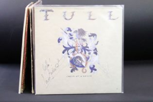 Vinyl / Autographs - 5 signed Jethro Tull albums, 2 signed by Ian Anderson (one also signed by