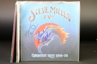 Vinyl / Autographs - 5 signed albums by the Steve Miller Band, all signed by Steve Miller and one