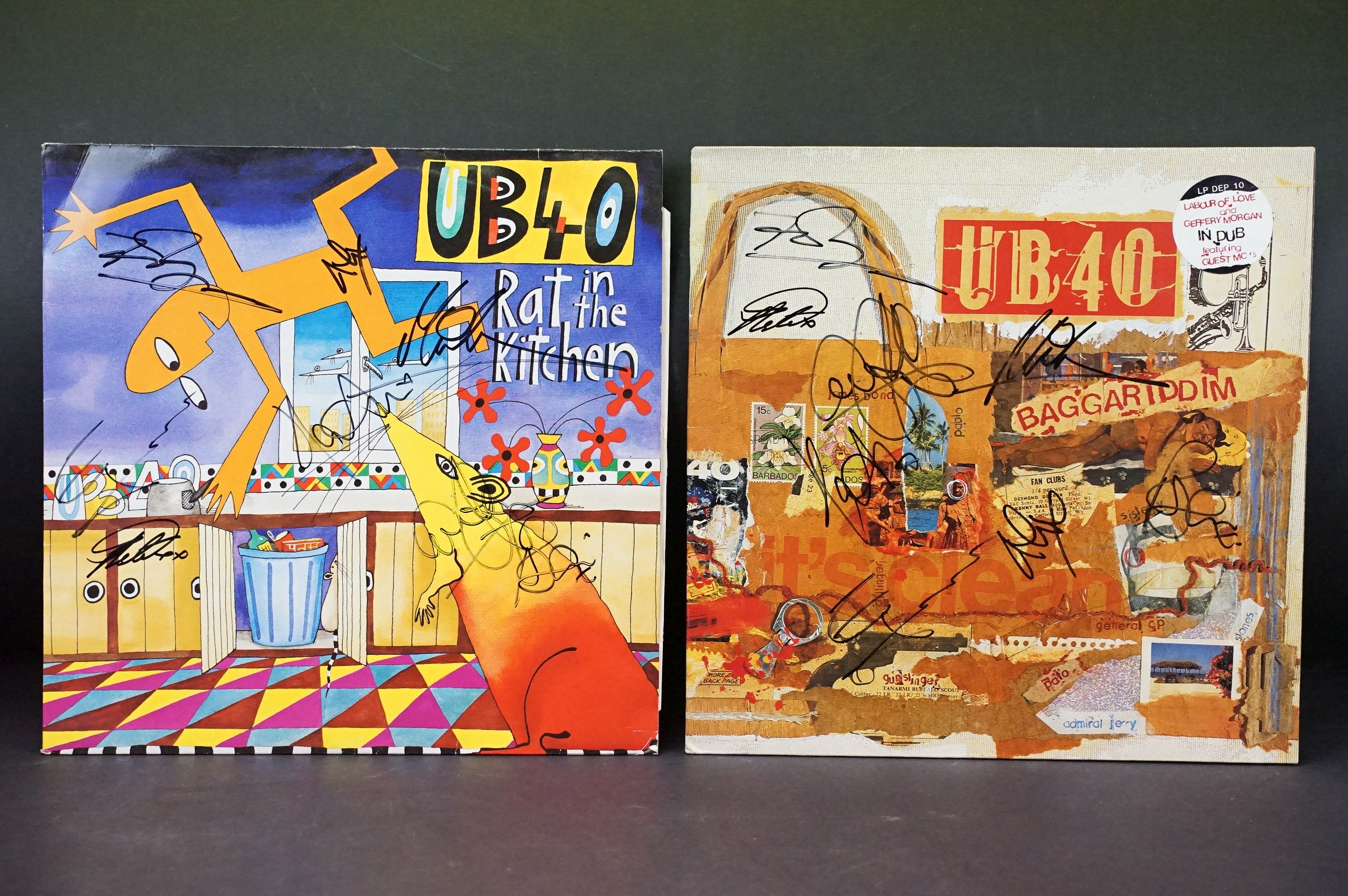 Vinyl / Autograph - 2 fully signed UB40 albums. Condition VG overall