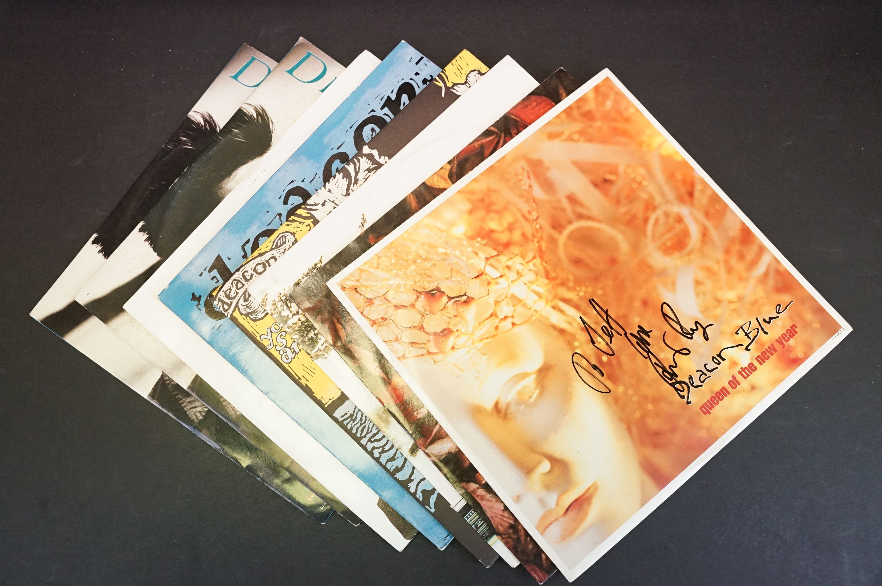 Vinyl / Autographs - 4 albums, 16 x 12” singles and 4 x 10” by Deacon Blue, all signed by Ricky Ross - Image 4 of 5
