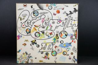 Vinyl - Led Zeppelin III LP on Atlantic Records 2401-002. Original UK 1970, with plum labels,