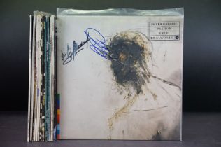 Vinyl / Autographs - 16 Peter Gabriel albums and two 12” singles some signed by musicians, to