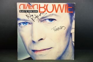 Vinyl / Autograph - David Bowie - Black Tie White Noise, original UK / EU 1993 with printed inner
