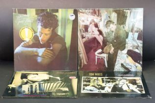 Vinyl - 4 Tom Waits albums to include: Small Change (printed inner), Blue Valentine (with insert),