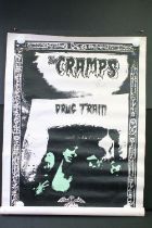 Memorabilia - Original 1980 The Cramps - Drug Train Promo poster with image of band by Anton