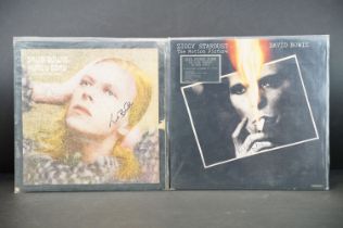 Vinyl / Autographs - 2 David Bowie albums signed by 2 members of the Spiders From Mars: Mick
