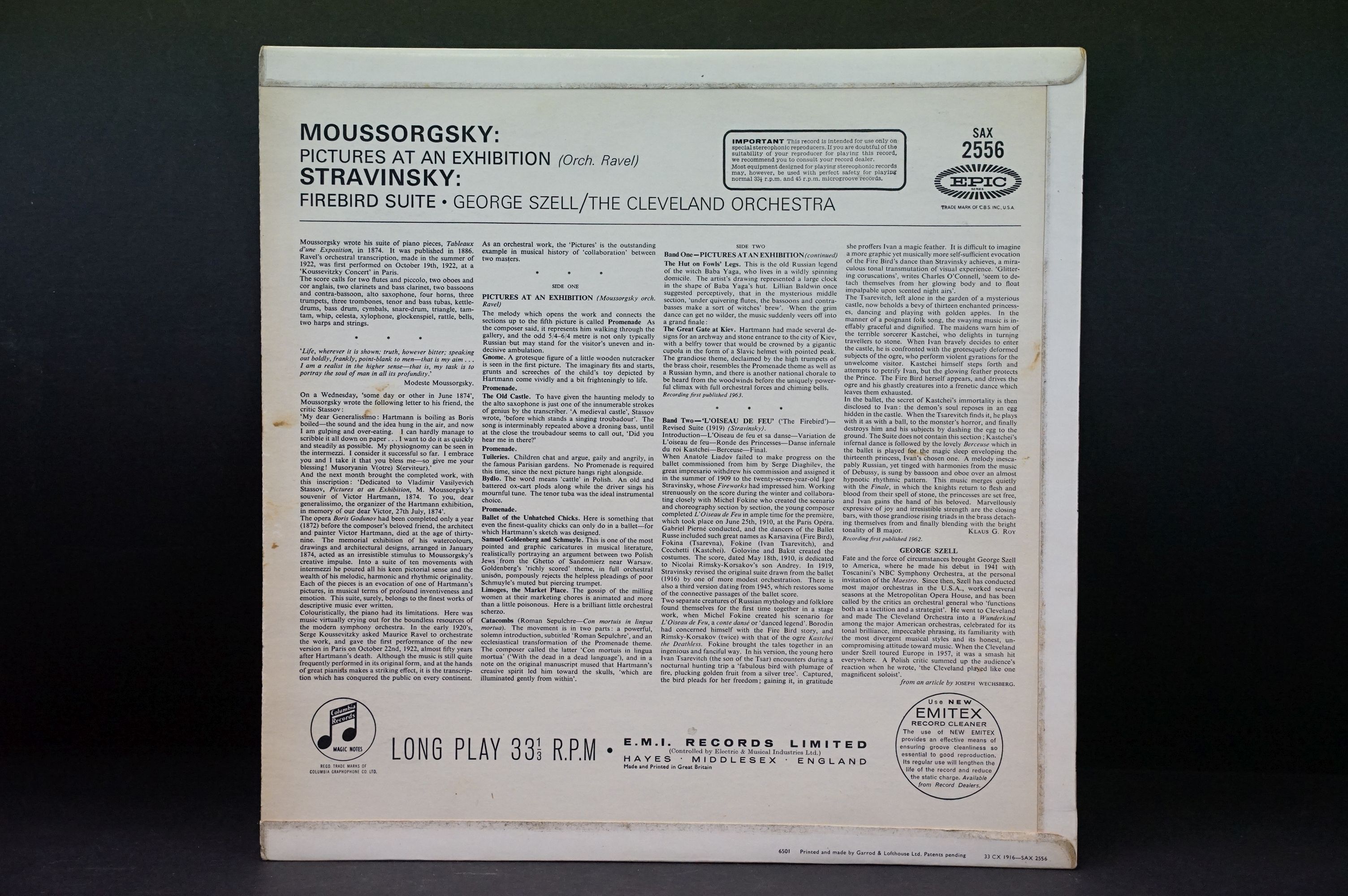 Vinyl - Classical - The Cleveland Orchestra, George Szell – Mussorgsky: Pictures At An Exhibition; - Image 6 of 6