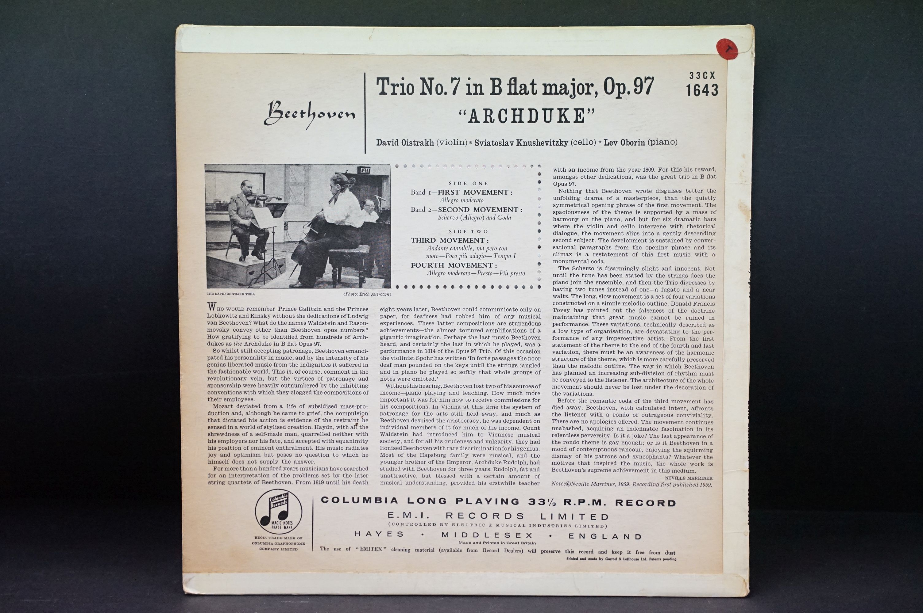 Vinyl - Classical - 3 ED 1 / ED 2 Classical albums on Columbia Records, to include: SAX 2468 - - Image 5 of 13