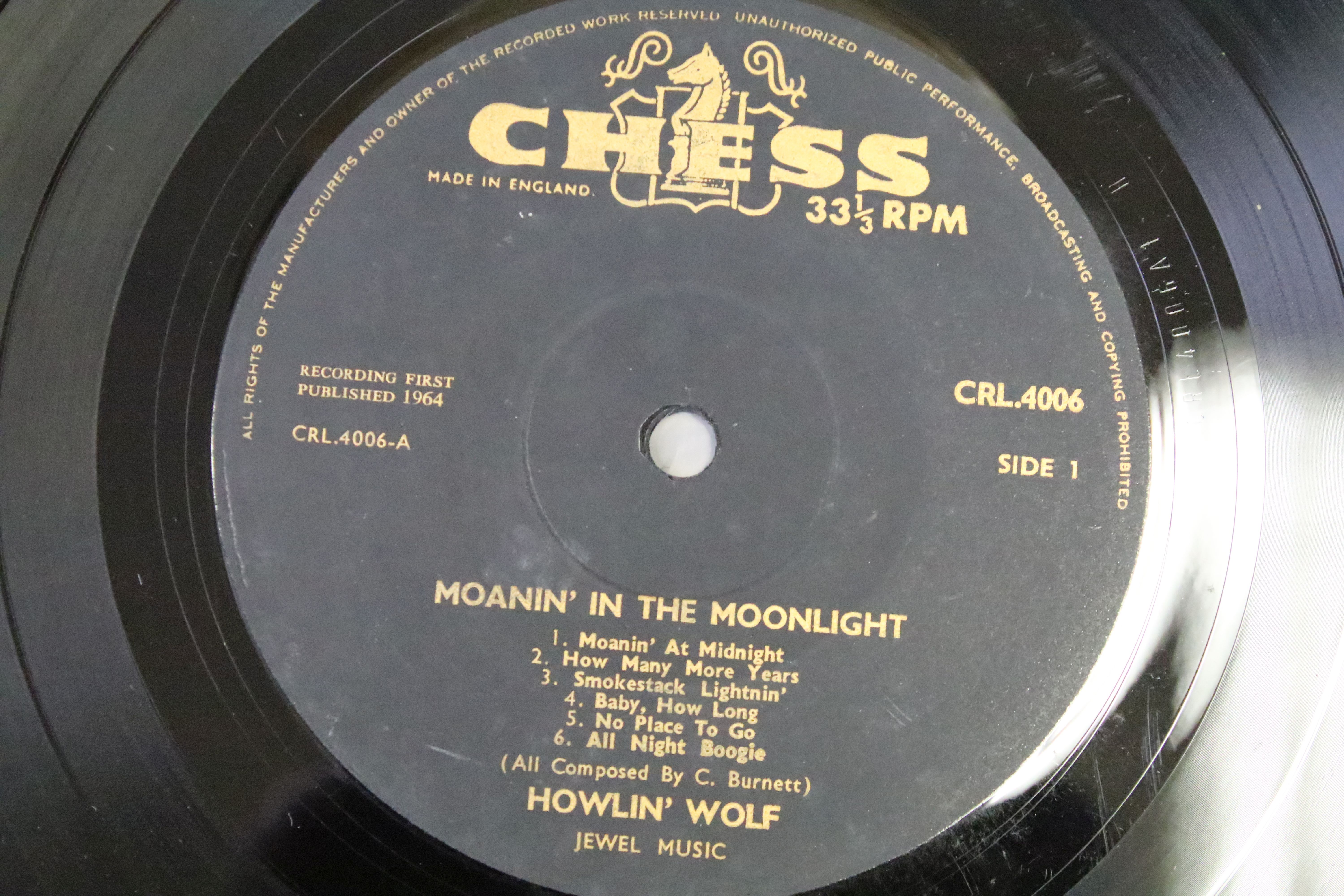 Vinyl - Howlin' Wolf – Moanin' In The Moonlight. Original UK 1965 1st mono pressing, gold black - Image 4 of 7