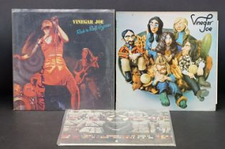 Vinyl / Autographs - 3 Vinegar Joe albums all signed by members Robert Palmer and Elkie Brooks on