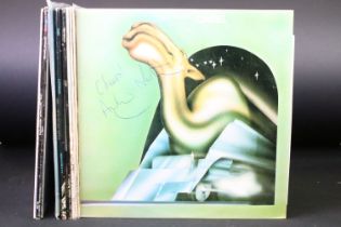 Vinyl / Autographs - 13 albums by Camel spanning their career, all signed by band members, including