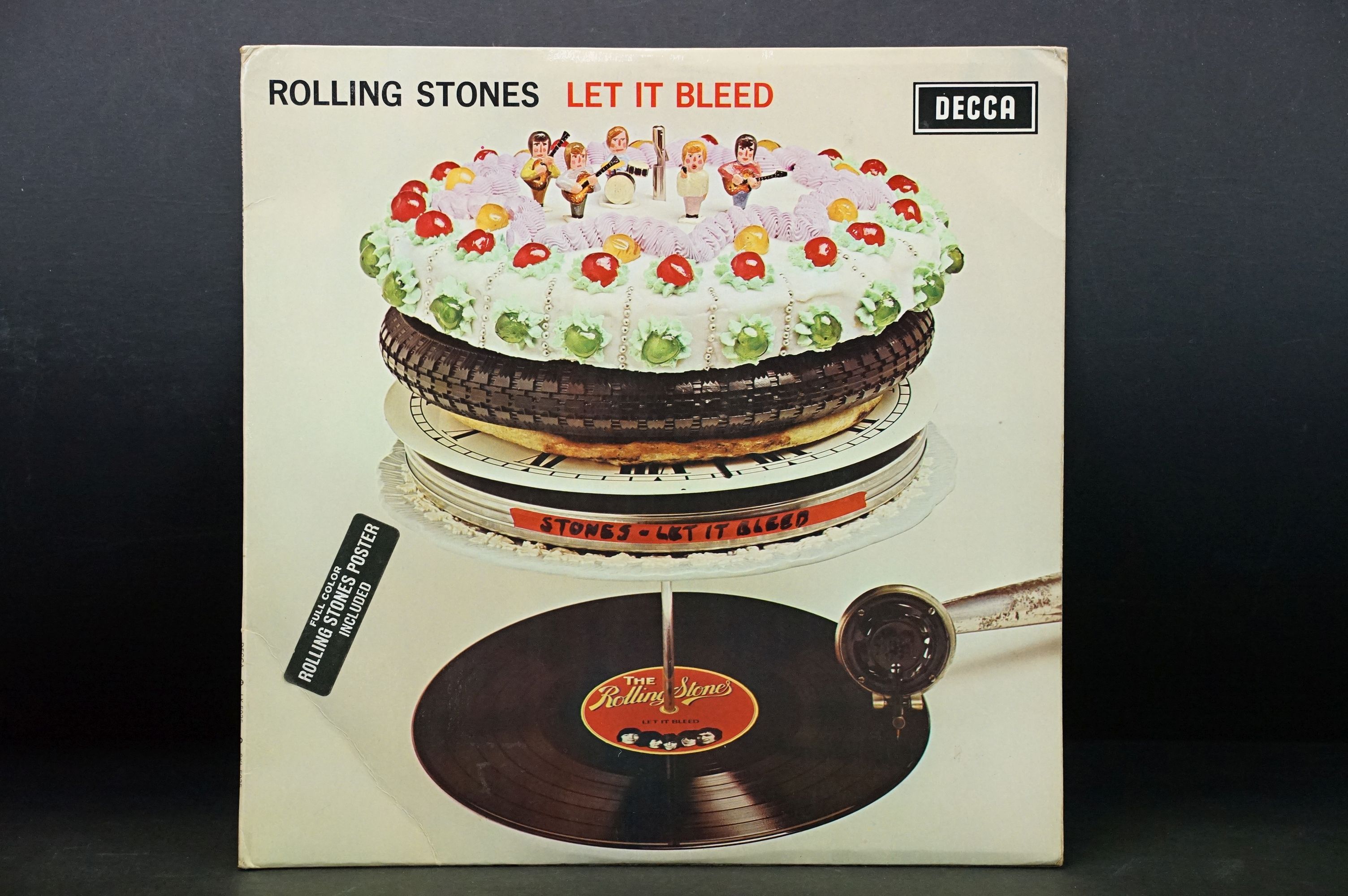 Vinyl - Rolling Stones Let It Bleed on Decca Records LK 5025. Mono pressing with unboxed Decca
