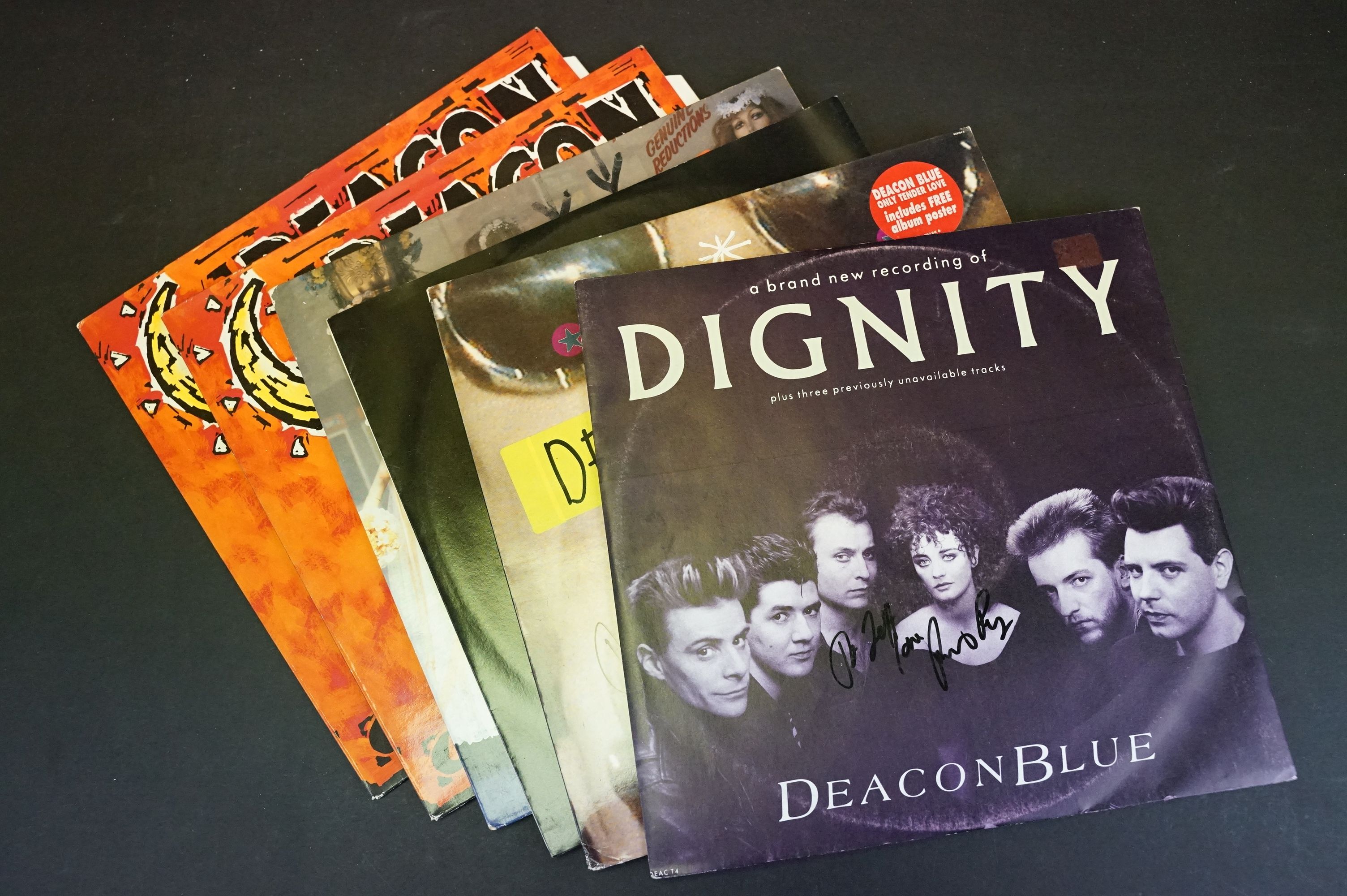 Vinyl / Autographs - 4 albums, 16 x 12” singles and 4 x 10” by Deacon Blue, all signed by Ricky Ross - Image 5 of 5
