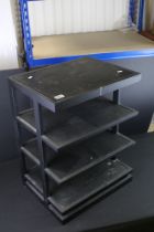 Stereo equipment - Metal framed shelving unit for hi-fi seperates