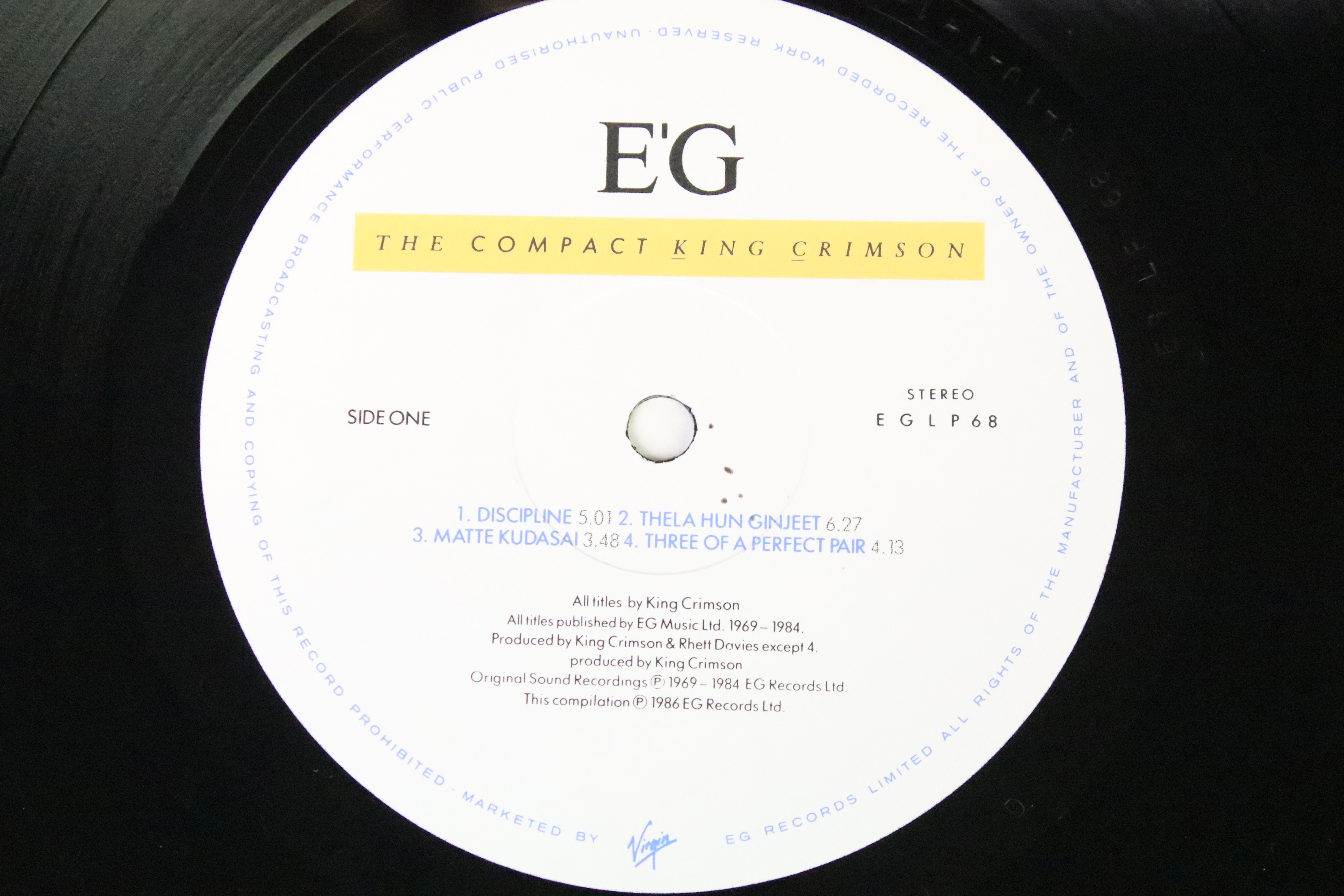 Vinyl / Autographs - King Crimson – The Compact King Crimson, original UK 1986 double album, EG - Image 7 of 14