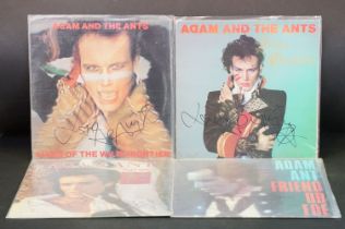 Vinyl / Autograph - 4 signed Adam And The Ants / Adam Ant albums, all signed by Adam Ant.