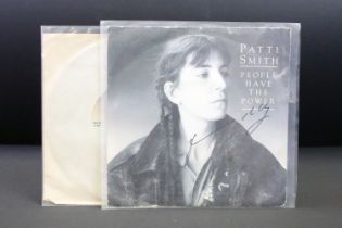 Vinyl / Autographs - 2 Patti Smith 7” singles both signed by Patti Smith