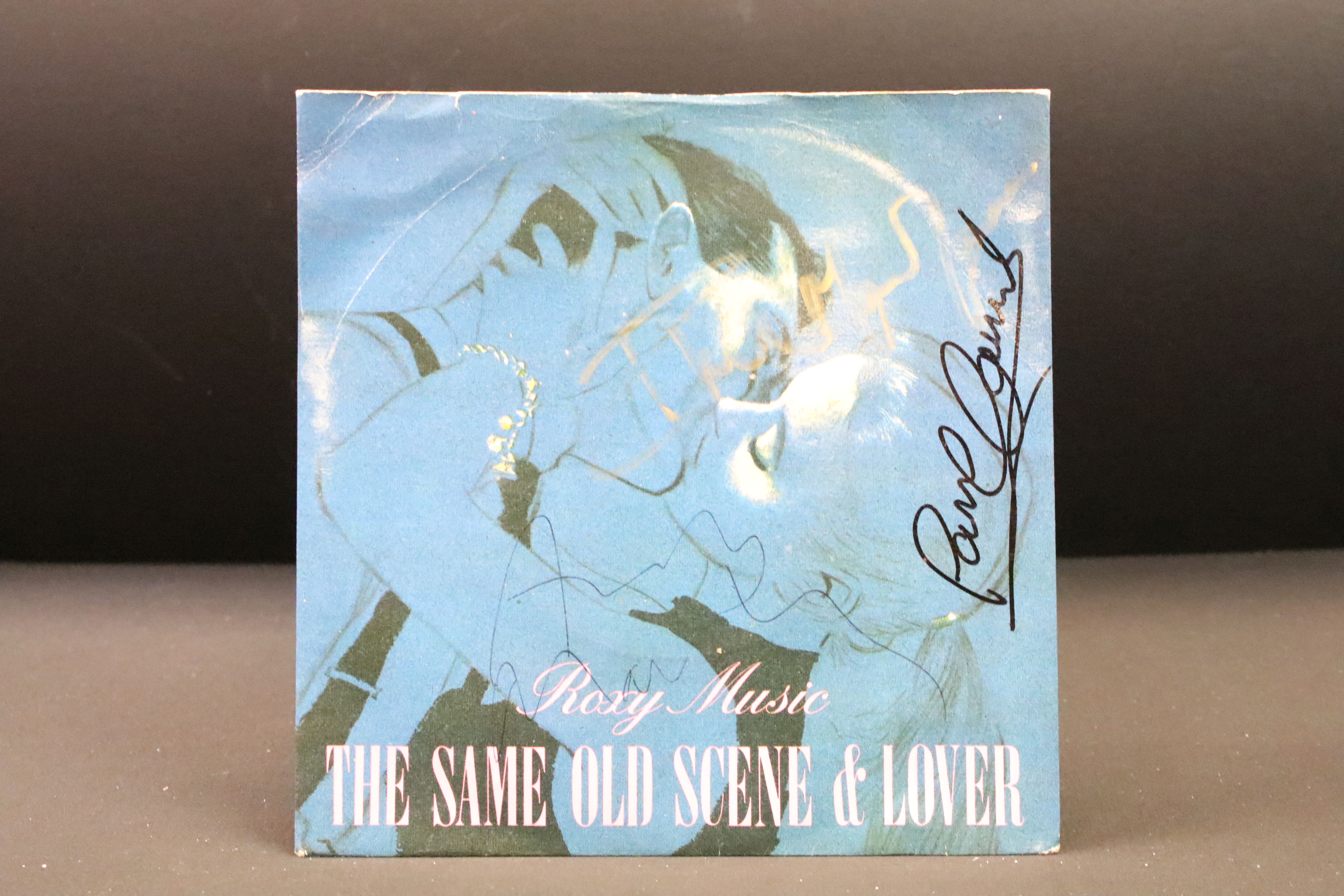 Vinyl / Autographs - 5 Roxy Music 7” singles signed by 2 or more members to include: Angel Eyes ( - Image 6 of 6
